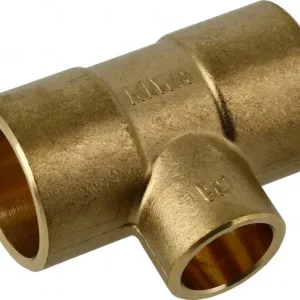 Tijdelijk Beschikbaar Bonfix Messing soldeerfitting T-stuk - verlopend 42 x 28 x 42 - 3 x capillair