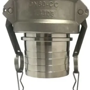 Professioneel Camlock Vrouwelijk met Slangtule - Type CS - RVS316 - Geribte Tule - 2 1/2" - DN 63