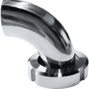 Bestel Nu Melkkoppeling - Zuivelkoppeling - DIN 11851 - Koppelbocht 90° - Puntstuk x Las - DN80 - RVS 316