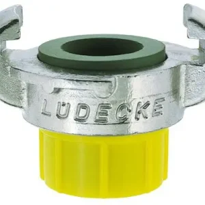Lüdecke klauwkoppeling KAG met buitendraad RVS - EKA 12 V - 1/2" (DN13) Modern