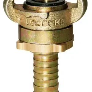 Luxe Lüdecke klauwkoppeling SSG met slangtule - SSG 15 - 5/8" (16 mm)