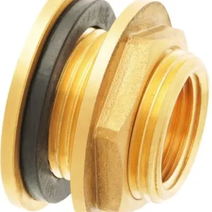 Finale Uitverkoop Messing wanddoorvoer - 3/4” x 1/2” - buitendraad x binnendraad