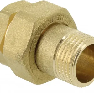 Bonfix 3-delige rechte koppeling 3/8” - messing Goedkoop