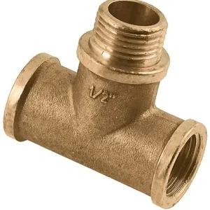 Shop Nu Bonfix messing t-stuk - 1/2” 1x Buitendraad 2x Binnendraad