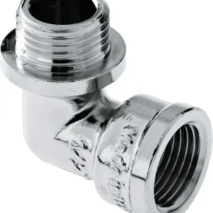 Lage Kosten Bonfix Draadfitting Knie 1/2 - buitendraad met kraag x binnendraad - Chroom