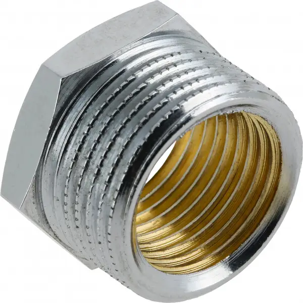 Bonfix Draadfitting Verloopring 1/2 x 3/8 - buitendraad x binnendraad - chroom Laatste Versie