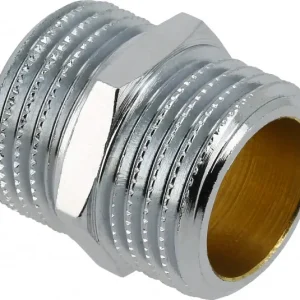 Bonfix Draadfitting Dubbele nippel 3/4 - 2 x buitendraad - chroom Betaalbaar