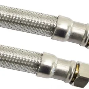 Flexibele aansluitslang - rvs gevlochten - binnendraad x binnendraad - 1" x 1" - DN25 - 100cm Betaalbaar