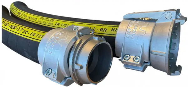 Aanbieding Tankwagenslang NBR - (Zuig/Pers) - Incl TW MK100 RVS & TW VK100 RVS - 4" - 1m