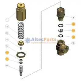 VS310 - Reparatieset voor veiligheidsventiel - 5-delig Uitverkoop