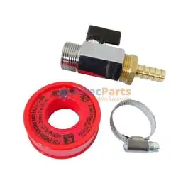 Tankaansluitset - Recht - Messing - In: 3/4" bu - Uit: slangpilaar 13mm Veilige Betaling