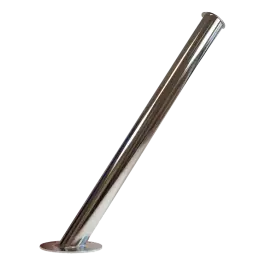 Veilige Betaling Spuitlanshouder met afvoer - Vloerbevestiging - RVS