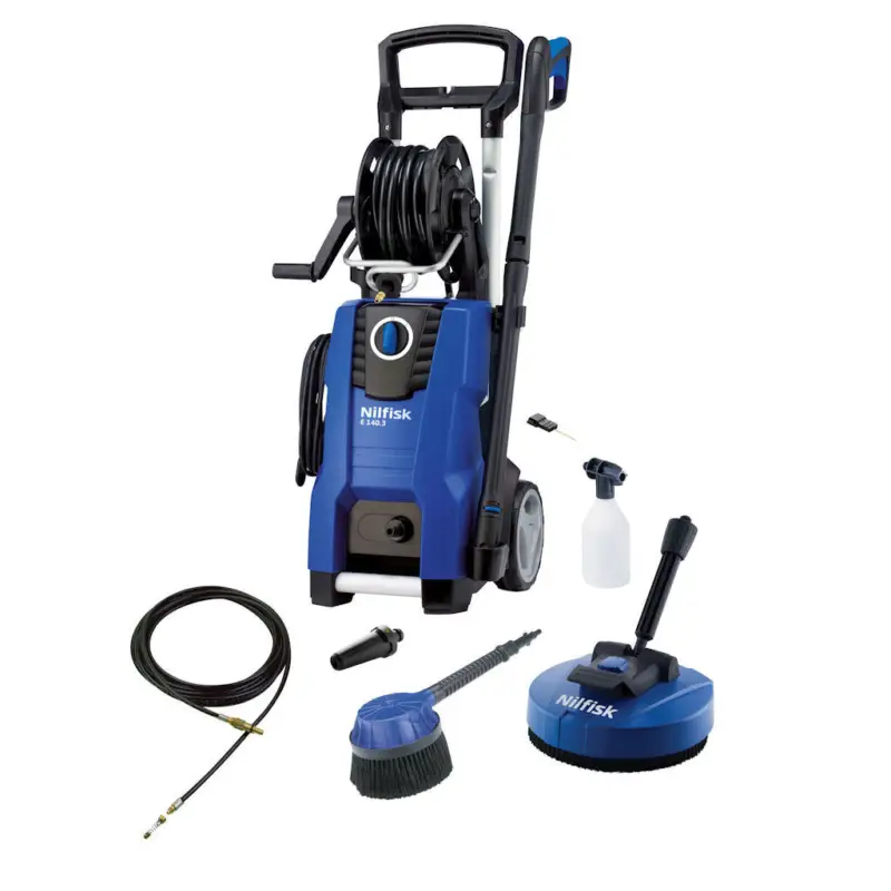 Nilfisk E 140.3-9 PAD X-TRA Hogedrukreiniger met 15 Meter Rioolslang Lage Prijs