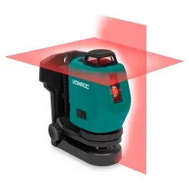 360° Accu kruislijnlaser 4V rood | Zelfnivellerend - 20 meter bereik Betrouwbaar