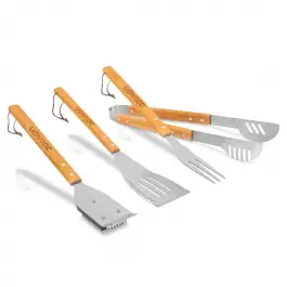 Authentiek BBQ Gereedschapset - RVS | Incl. Tang, vork, spatel en borstel