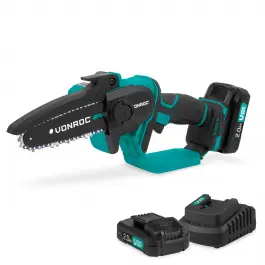 Mini Kettingzaag 20V – 152mm| Incl. 2x 2.0Ah accu’s en snellader Gratis Verzending