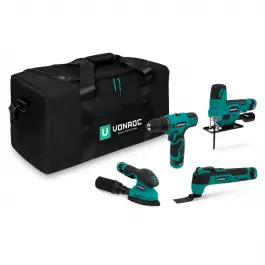 Gratis Verzending Gereedschap set 12V | Incl. 4 machines, 4 accu’s en toolbag