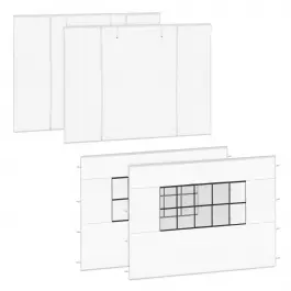 Zijwanden Set - Voor Premium Partytent PT501XX | Wit Voordeelprijs