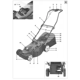 Onderdeel - Grasopvangbak compleet LM505DC Premium