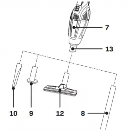 Onderdeel - Kussenmondstukset S2_VC503DC Exclusief
