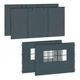 Zijwanden Set - 3x4.5M - Voor Premium Partytent PT502XX | Grijs Bestel Nu