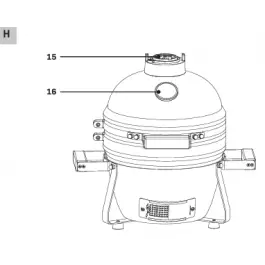 Hinge and handle ring complete - BQ501XX Authentiek