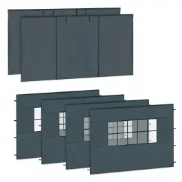 Zijwanden Set - 6x4.5 m – 6 stuks - Voor 2 x Premium Partytent PT502XX | Grijs Weekendaanbieding