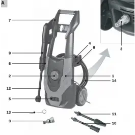 Alleen Vandaag Carrying handle complete - PW501AC / PW504AC