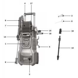 Retractable handle complete - PW512AC / PW513AC / PW514AC Plaats Bestelling