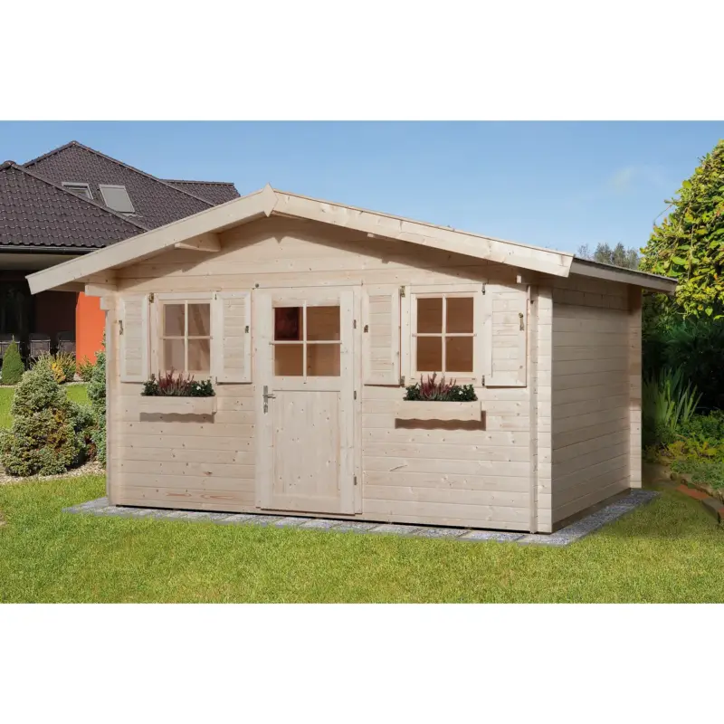 Weka Tuinhuis 110 - Onbehandeld - 380x380cm Hoge Kwaliteit