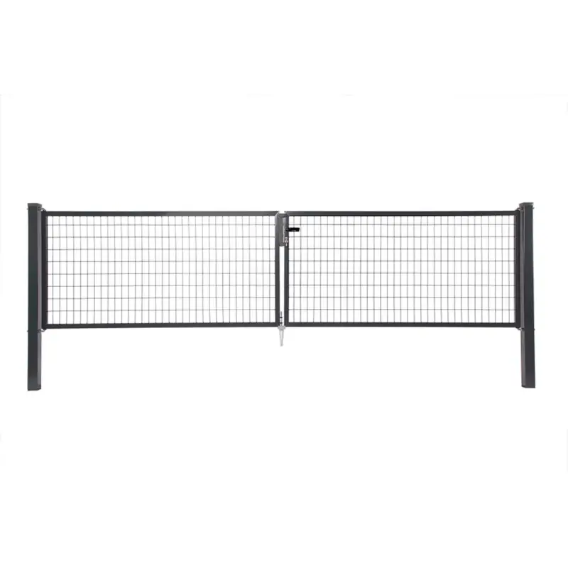 Wereldwijde Verzending Giardino dubbele poort Napoli H 100 x L 2x150cm antraciet