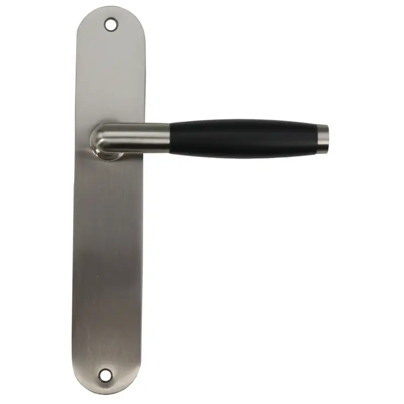 Avenue Deurkruk op schild Nostalgie - Metaallegering - Mat nikkel zwart - Blind - Schild 215x40 mm Laatste Kans