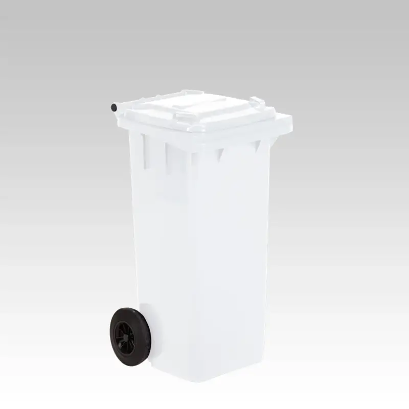 Betrouwbaar Witte Engels afvalcontainer – 120 liter, HDPE kunststof