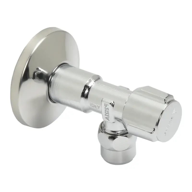 Schell hoekstopkraan met zelfdichtende schroefdraad en rozet 1/2" buitendraad x 10mm chroom Origineel