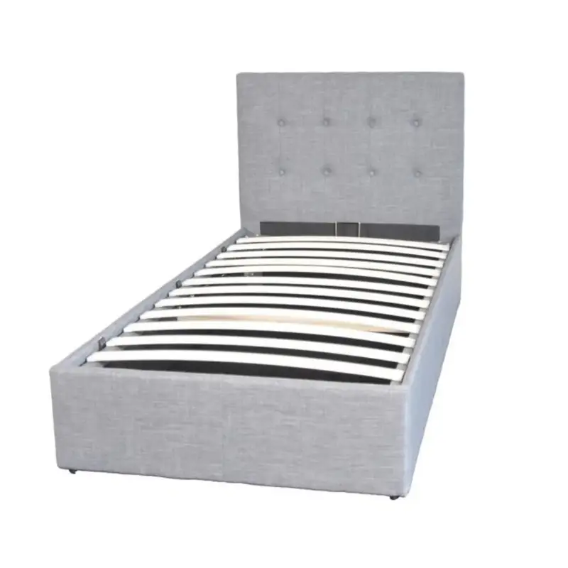 Weber Industries - Opbergbed 1 Persoons - Donkergrijs - Stof - 90x190 Cm Flitsaanbieding