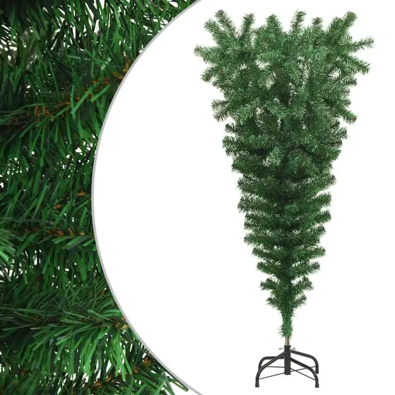 Vidaxl -kerstboom -groen -120 X 65 Cm -pvc Gecertificeerd