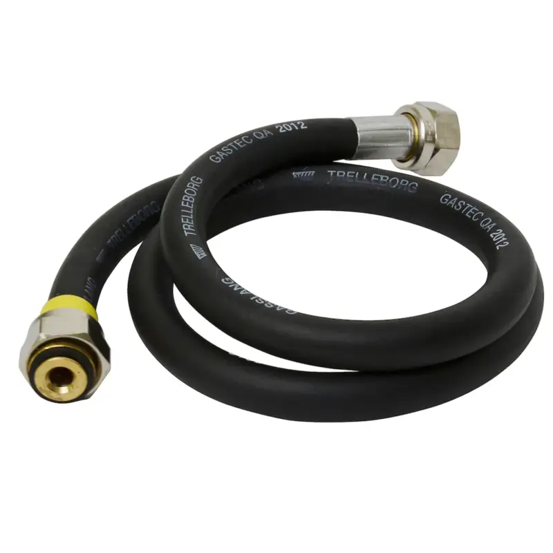 Express Levering Sanivesk rubberen gasslang zwart wartel M24x100cm