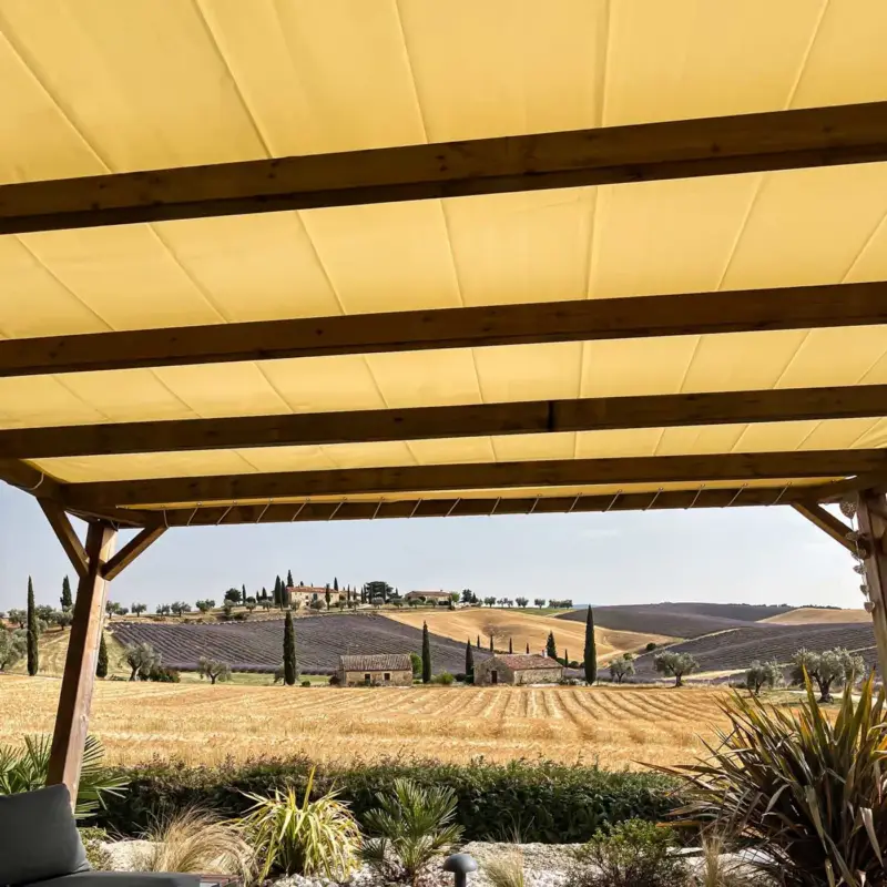 Alleen Vandaag Tecplast Ivoor Pergola-zeil 4x4m Xp680m2pr Vlamvertragend M2 - Pvc Afdekzeil