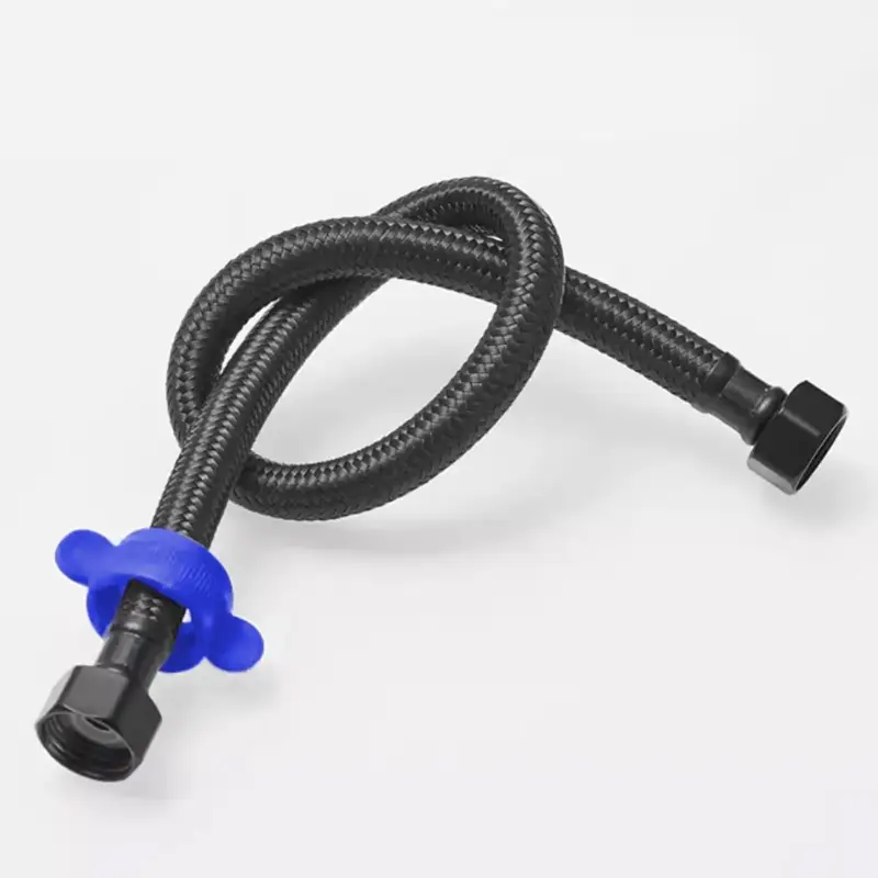 Profielenloods - Aansluitslang flexibel 3/8" x 1/2" 70cm - Zwart Koopje