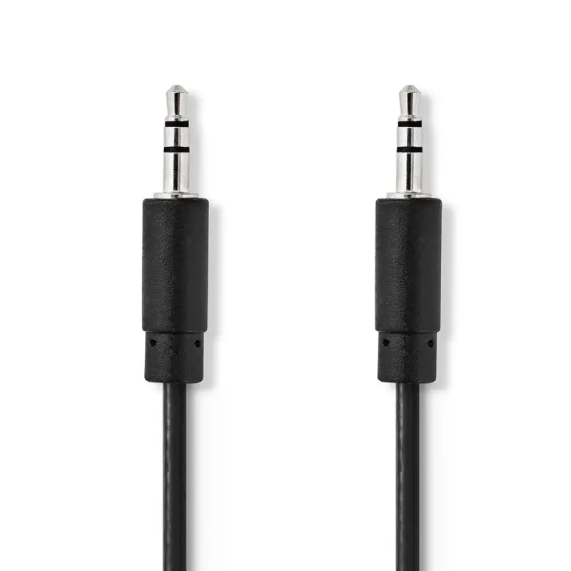 Authentiek Nedis stereo-audiokabel Fresh Green Box 3,5mm mannelijk - 3,5mm mannelijk 2m zwart