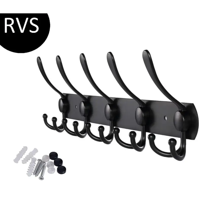 Wandkapstok 15 Haken - 45cm - Inclusief Bevestigingsmateriaal Gratis Retour