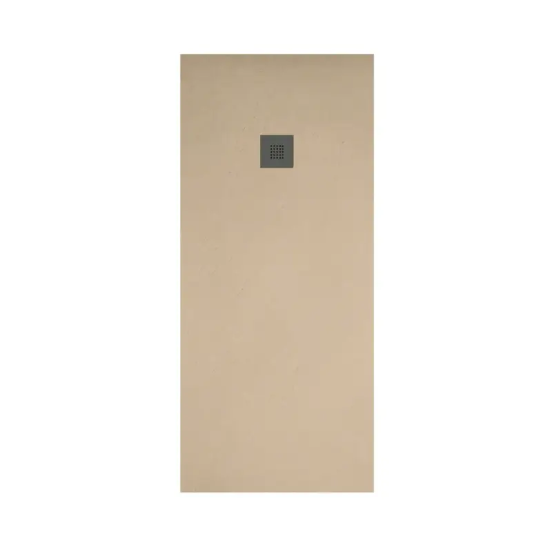 Actieprijs Poalgi - Douchebak Extra Plat Antislip - Serie Hos's - Beige - 100x160 Cm - Zwart Rooster