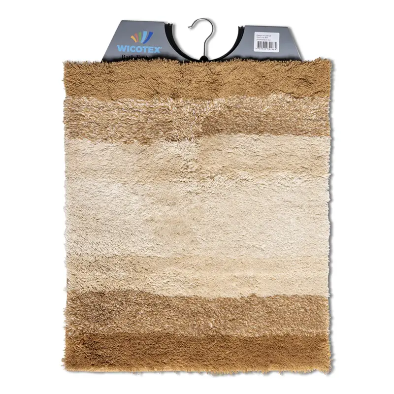 Wicotex - Bidetmat - WC mat - toiletmat regenboog Beige - Antislip onderkant - Afmeting 50x60cm Finale Uitverkoop