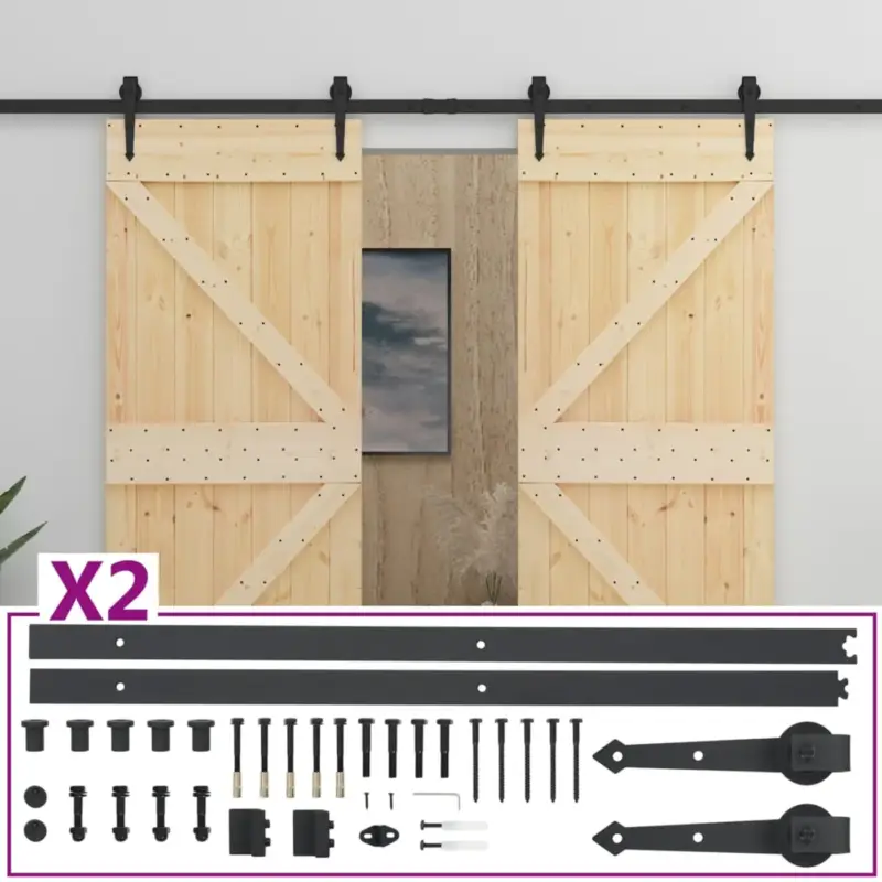 Vidaxl Houten Deur Hout (massief)80x210cm 2pcs Must-Have