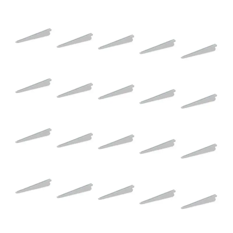 Weekendaanbieding Emuca Lot Van 20 Houten Plankdragers Jagmet, Profielafstand 32mm, Lengte 270mm, Staal, Wit