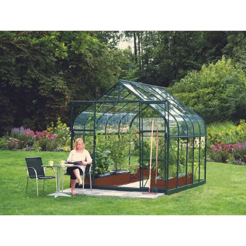 Vitavia Tuinkas Diana 8300 - Veiligheidsglas 3mm - Smaragd - 264x321x255cm Nieuw Model