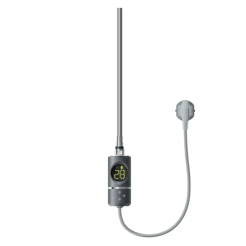 Rechtstreeks Van De Fabrikant Ml-design Verwarmer Antraciet 600w Met Thermostaat En Lcd Scherm