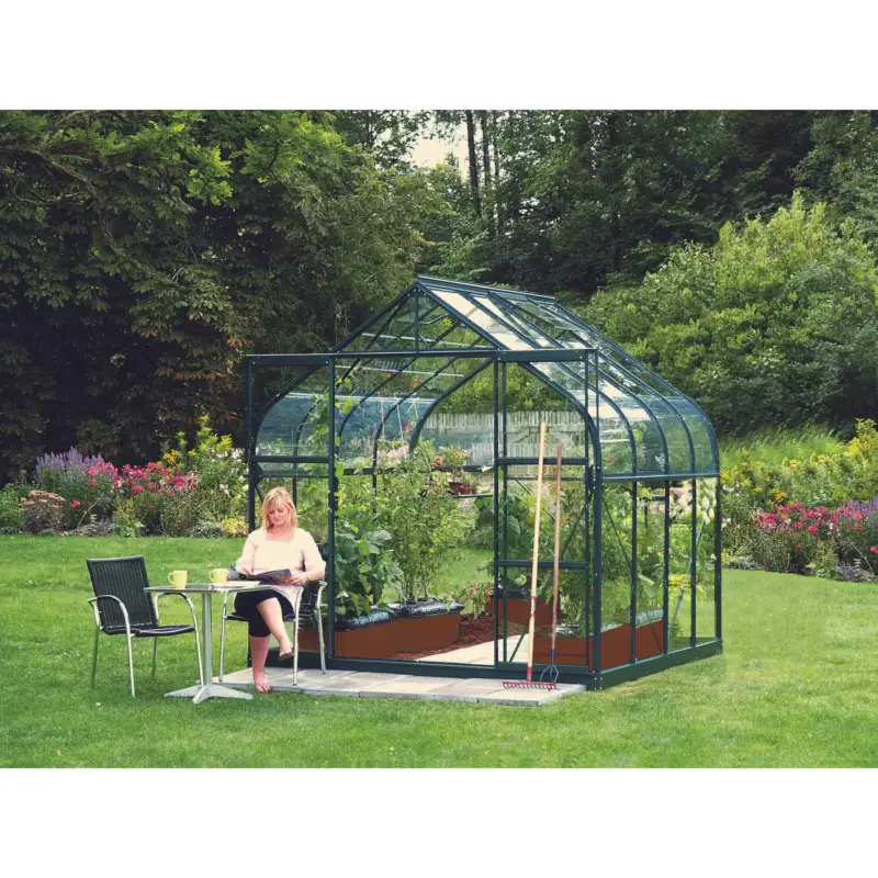 Vitavia Tuinkas Diana 6700 - Veiligheidsglas 3mm - Smaragd - 264x258x255cm Nieuw Model