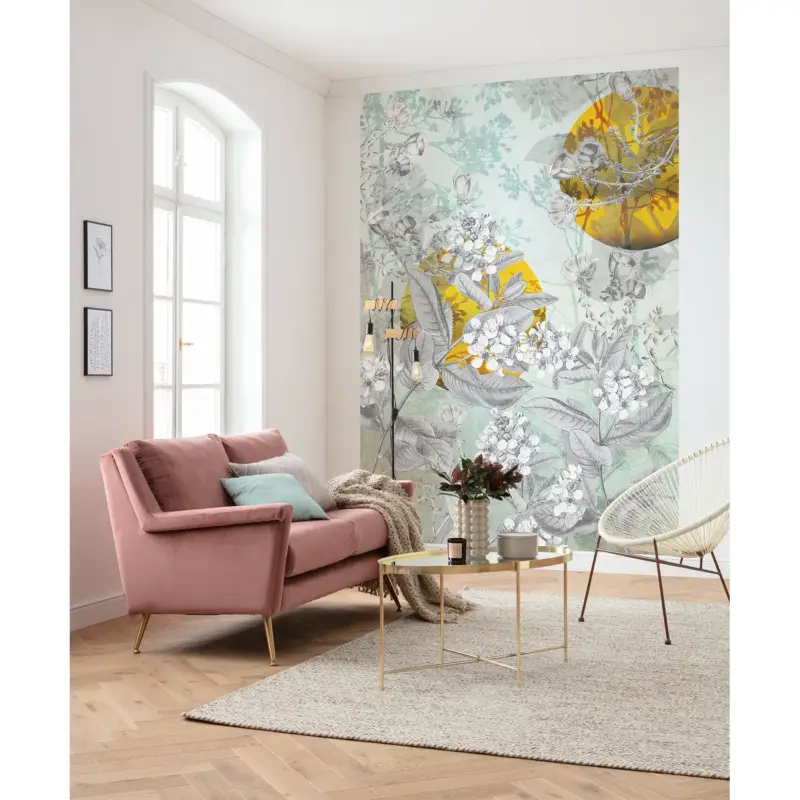 Weekendaanbieding Fotobehang Golden Sun - Geel - 2,80m x 200cm
