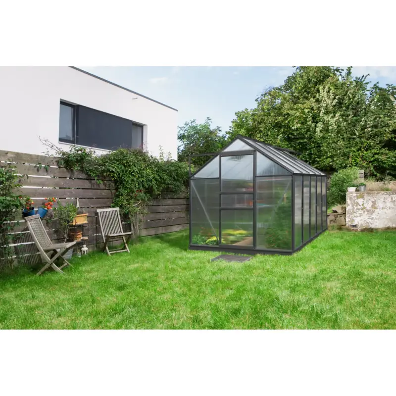 Vitavia Tuinkas Venus 6200 - Polycarbonaat 4mm - Zwart - 195x321x197cm Handgemaakt